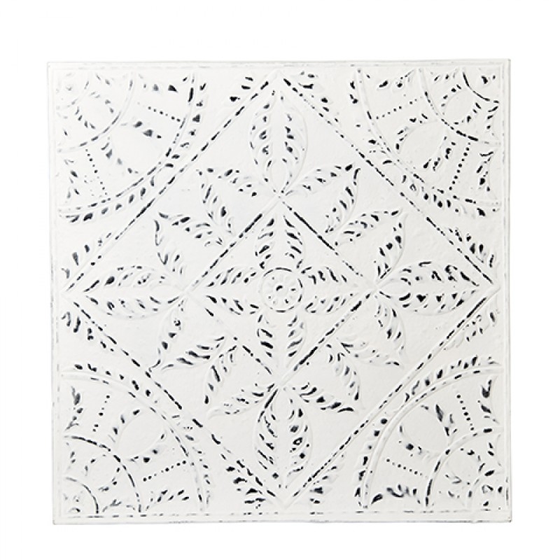 IRON PLATE TILE WHITE LINE - WALL PANEL